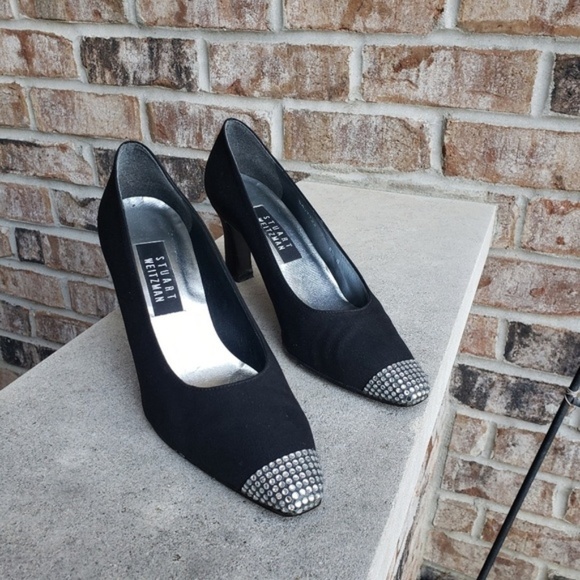 STUART WEITZMAN Rhinestones Embellished Heels 8.5 - Picture 1 of 6